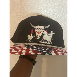 Bob Massey Hat Rope Cap A Head of the Rest Tribal Bull Southwest Tassels Vintage